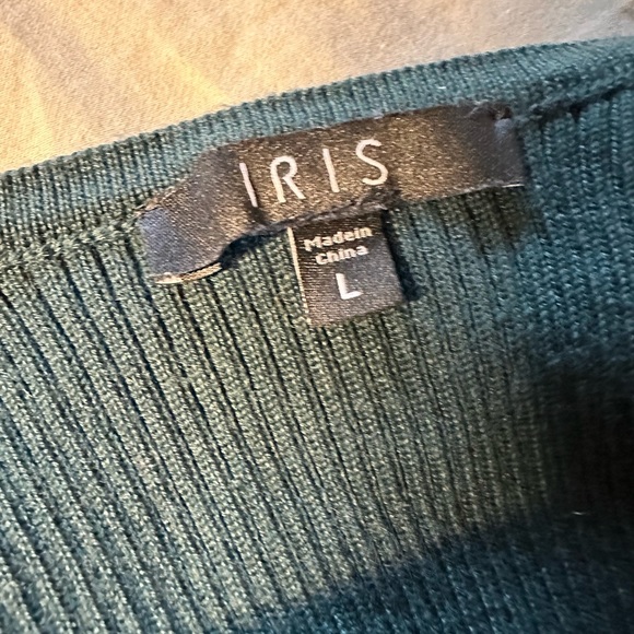 Blue Ribbed Midi Dress - Picture 3 of 4